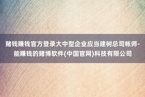 赌钱赚钱官方登录大中型企业应当建树总司帐师-能赚钱的赌博软件(中国官网)科技有限公司