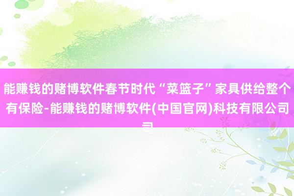 能赚钱的赌博软件春节时代“菜篮子”家具供给整个有保险-能赚钱的赌博软件(中国官网)科技有限公司