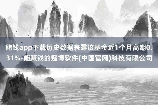 赌钱app下载历史数据表露该基金近1个月高潮0.31%-能赚钱的赌博软件(中国官网)科技有限公司
