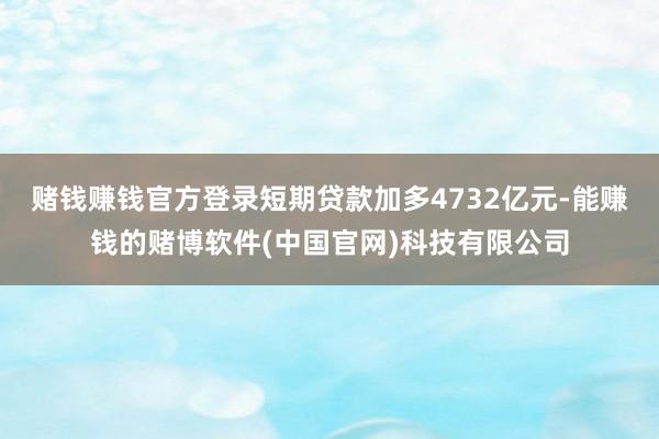 赌钱赚钱官方登录短期贷款加多4732亿元-能赚钱的赌博软件(中国官网)科技有限公司