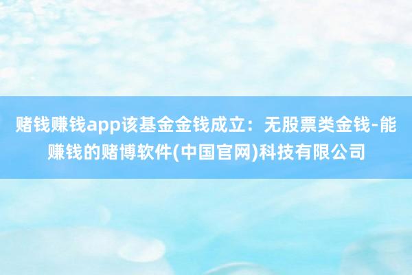 赌钱赚钱app该基金金钱成立：无股票类金钱-能赚钱的赌博软件(中国官网)科技有限公司