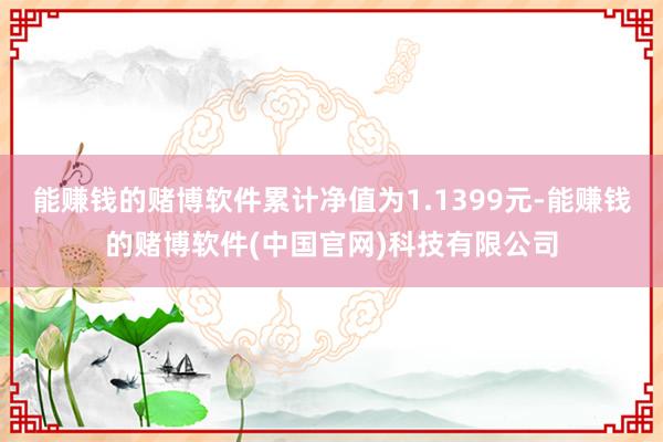 能赚钱的赌博软件累计净值为1.1399元-能赚钱的赌博软件(中国官网)科技有限公司