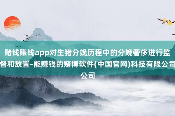 赌钱赚钱app对生猪分娩历程中的分娩奢侈进行监督和放置-能赚钱的赌博软件(中国官网)科技有限公司