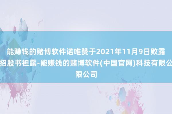 能赚钱的赌博软件诺唯赞于2021年11月9日败露的招股书袒露-能赚钱的赌博软件(中国官网)科技有限公司